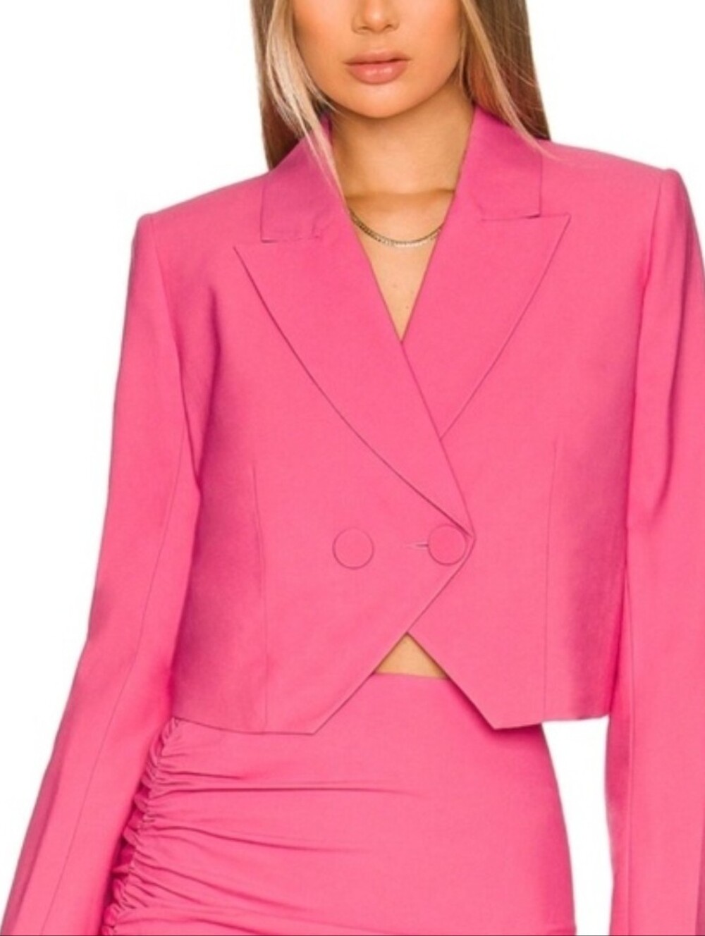 The Sei | Double Breasted Crop Blazer Size 6 In Flamingo